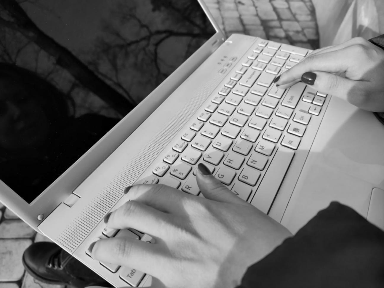 Laptop mit Budgetplanungs-Software